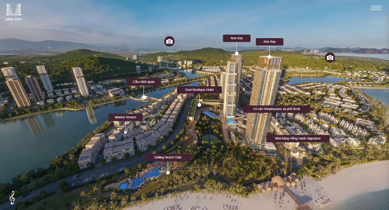 Trải nghiệm tham quan Aria Bay qua Video 360